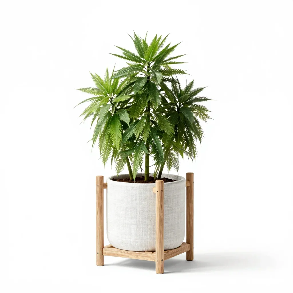 Coastal plant stand isolated on a white background