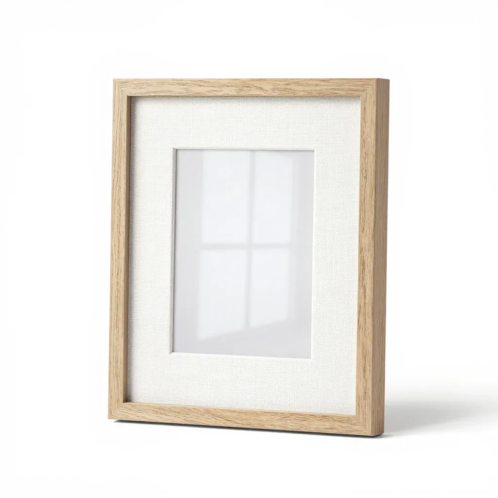 Japandi picture frame isolated on a white background
