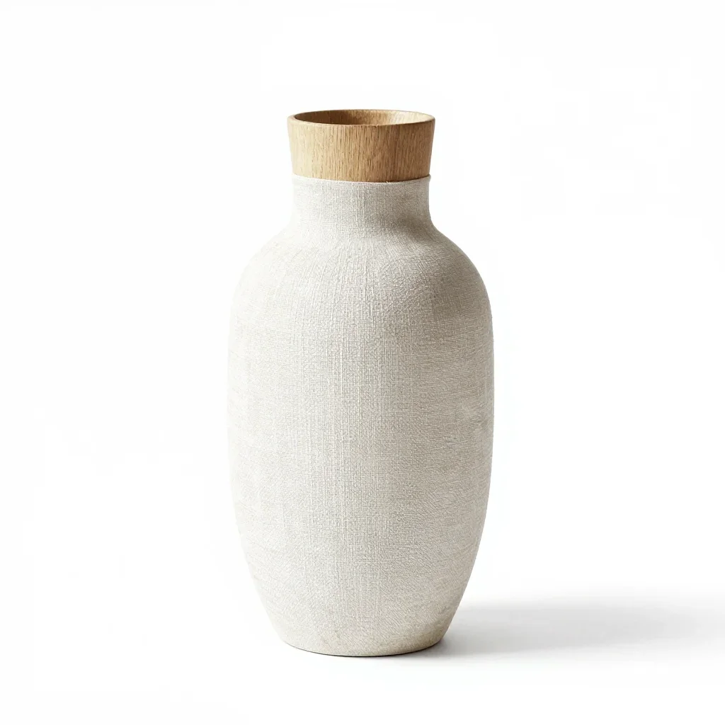 Japandi vase isolated on a white background