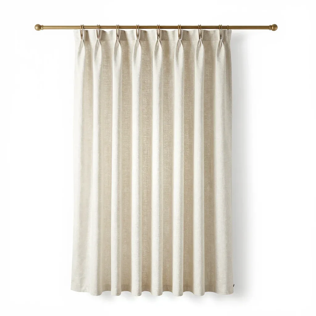 Mid-century modern curtain isolated on a white background