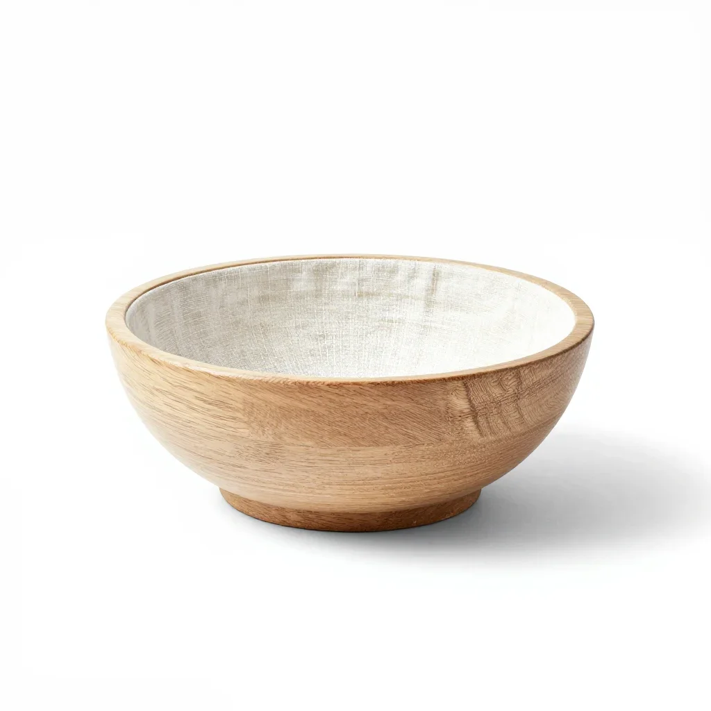 Mid-century modern fruit bowl isolated on a white background