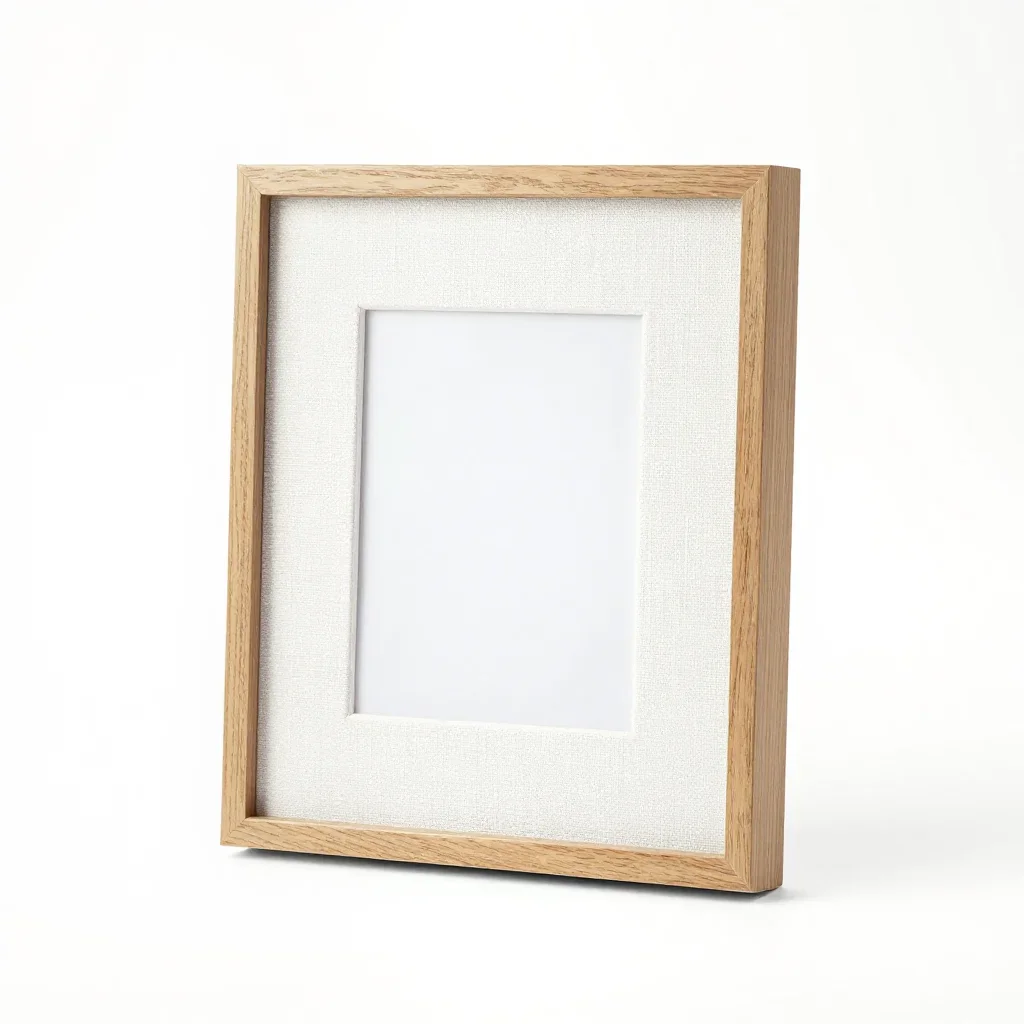Mid-century modern picture frame isolated on a white background