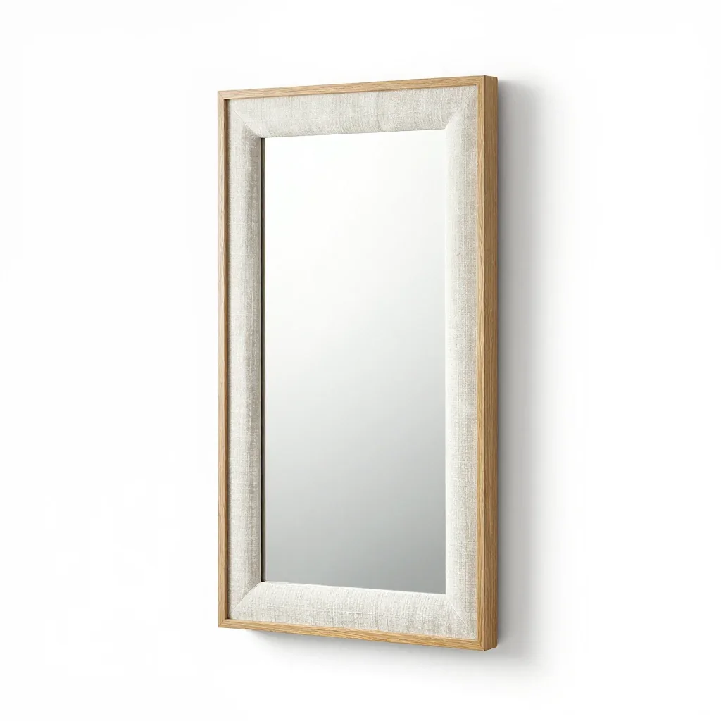 Mid-century modern wall mirror isolated on a white background