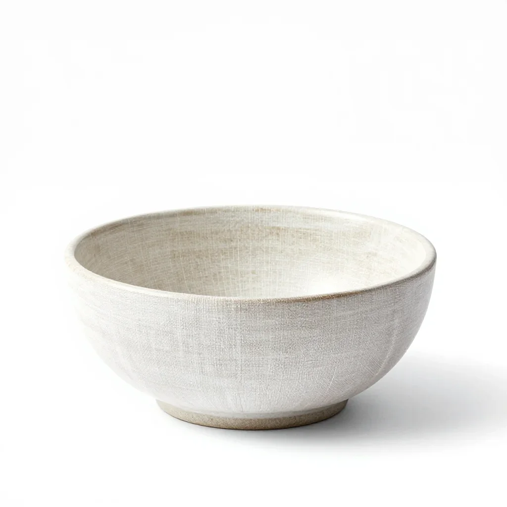 Scandinavian fruit bowl isolated on a white background