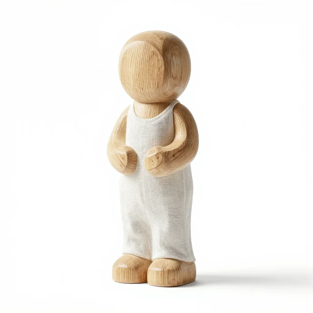 Scandinavian sculpture isolated on a white background