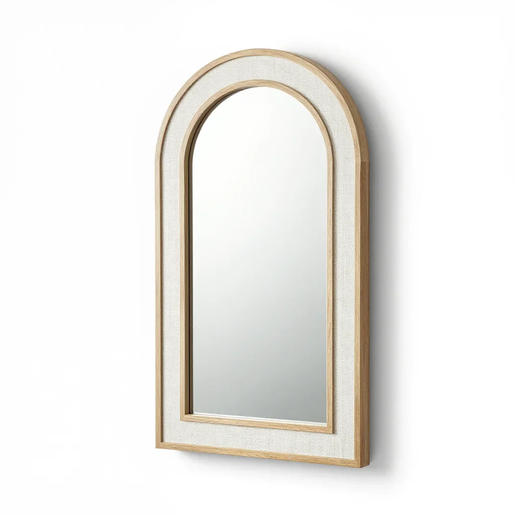 Scandinavian wall mirror isolated on a white background