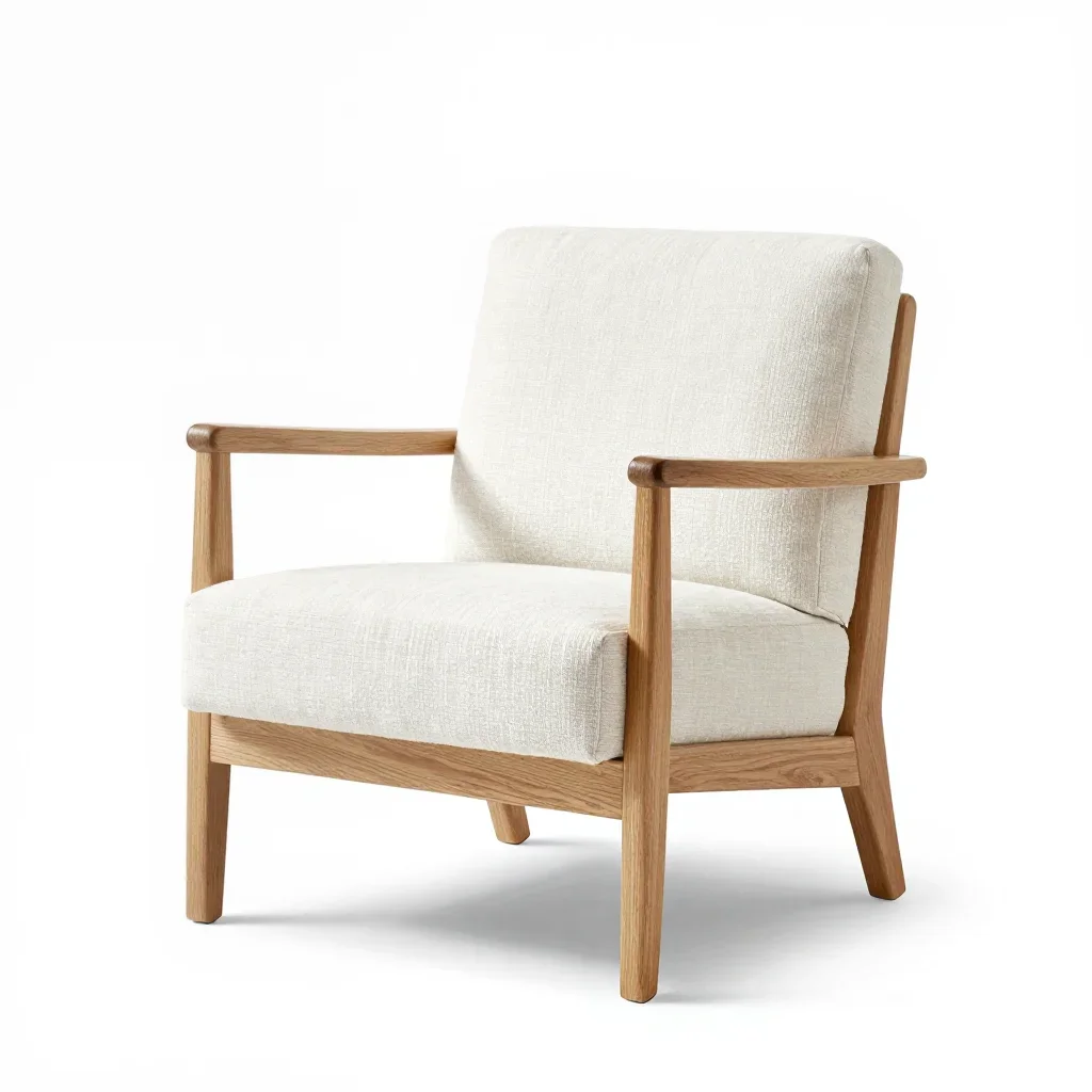 Boho armchair isolated on a white background