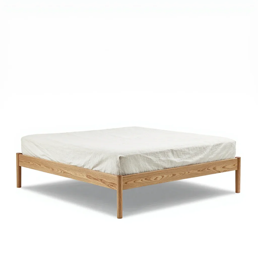 Boho bed frame isolated on a white background
