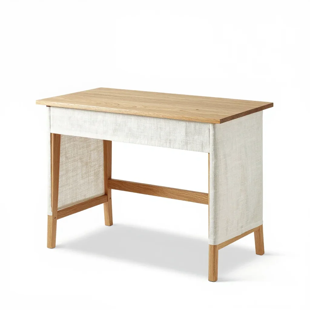 Boho desk isolated on a white background