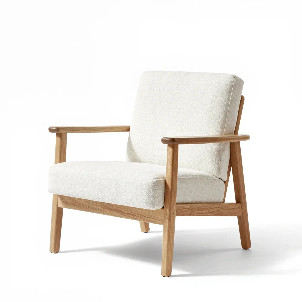 Boho lounge chair isolated on a white background