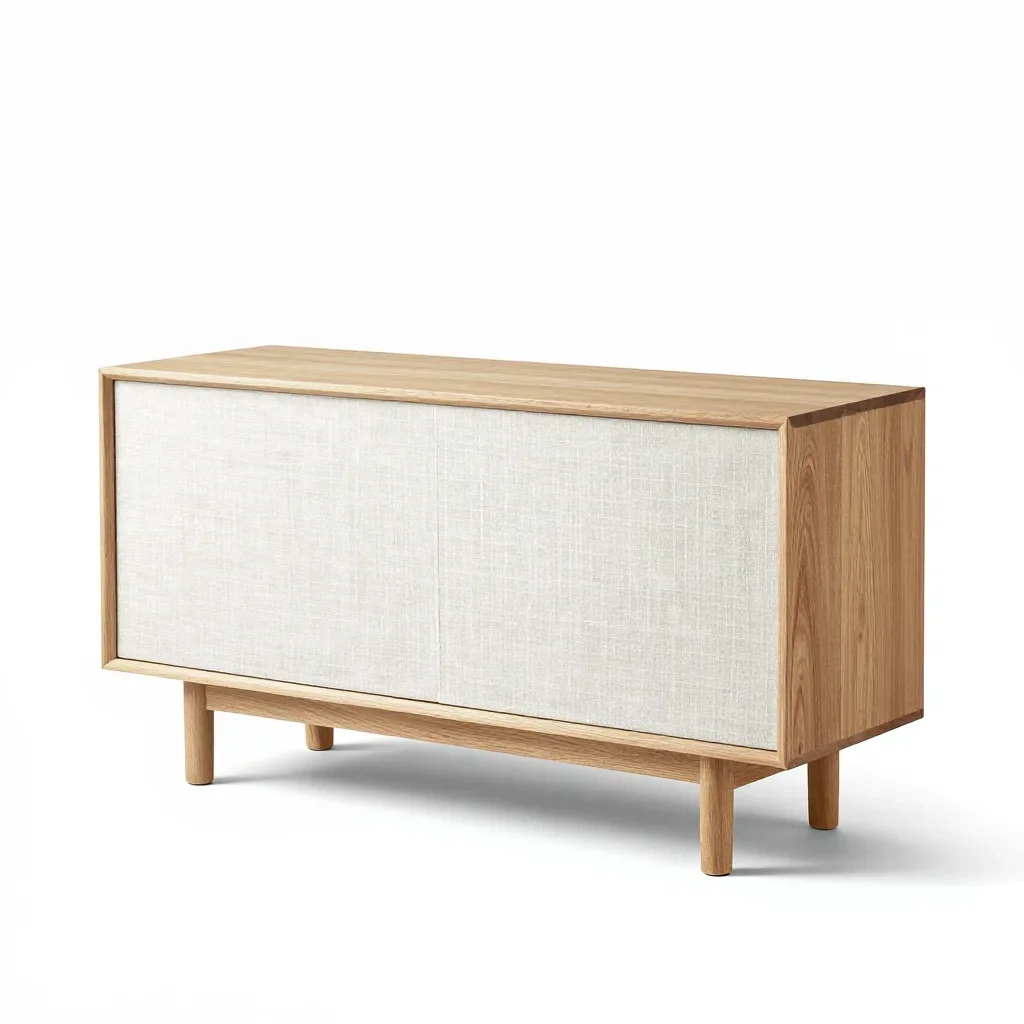 Boho sideboard isolated on a white background