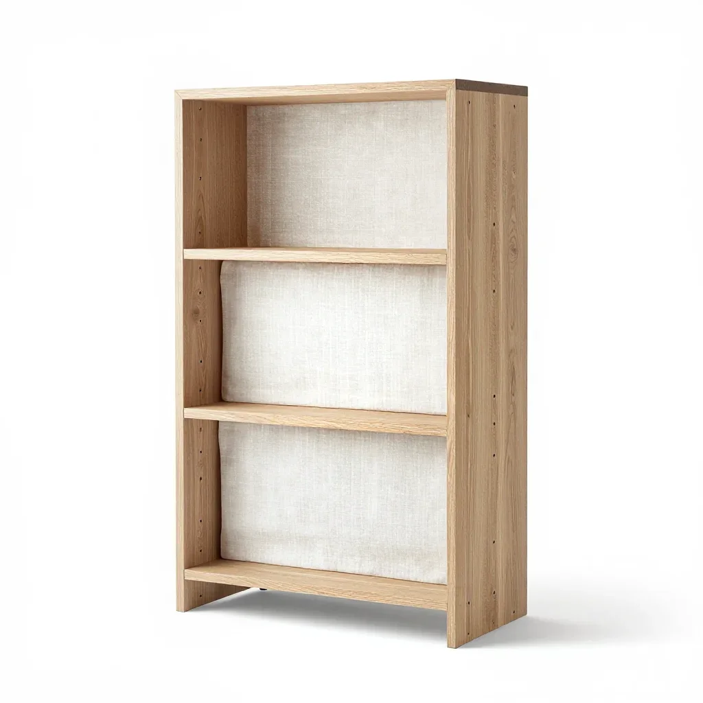 Coastal bookshelf isolated on a white background