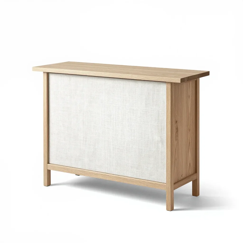 Coastal console table isolated on a white background
