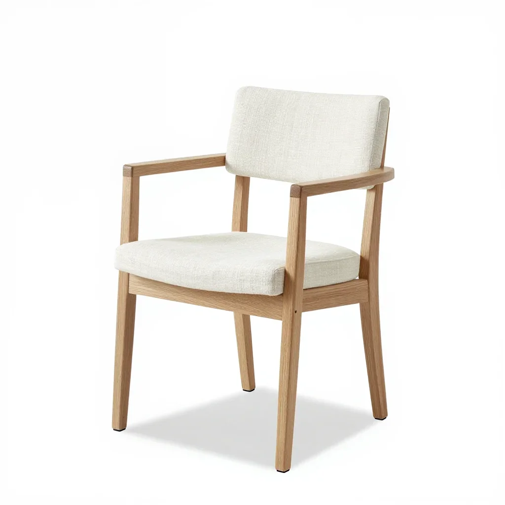 Coastal dining chair isolated on a white background
