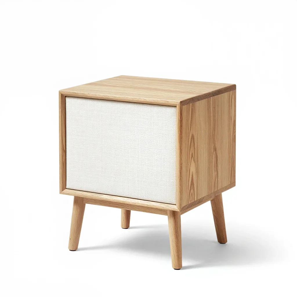 Contemporary bedside table isolated on a white background