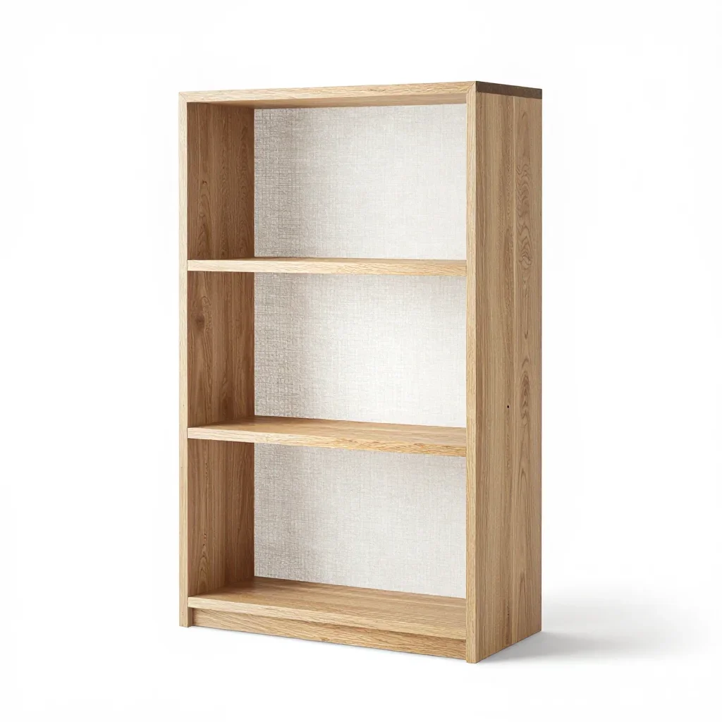 Contemporary bookshelf isolated on a white background