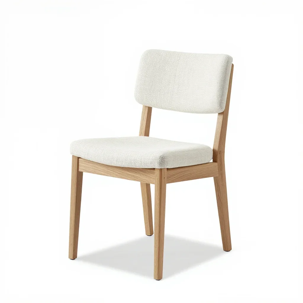 Contemporary dining chair isolated on a white background