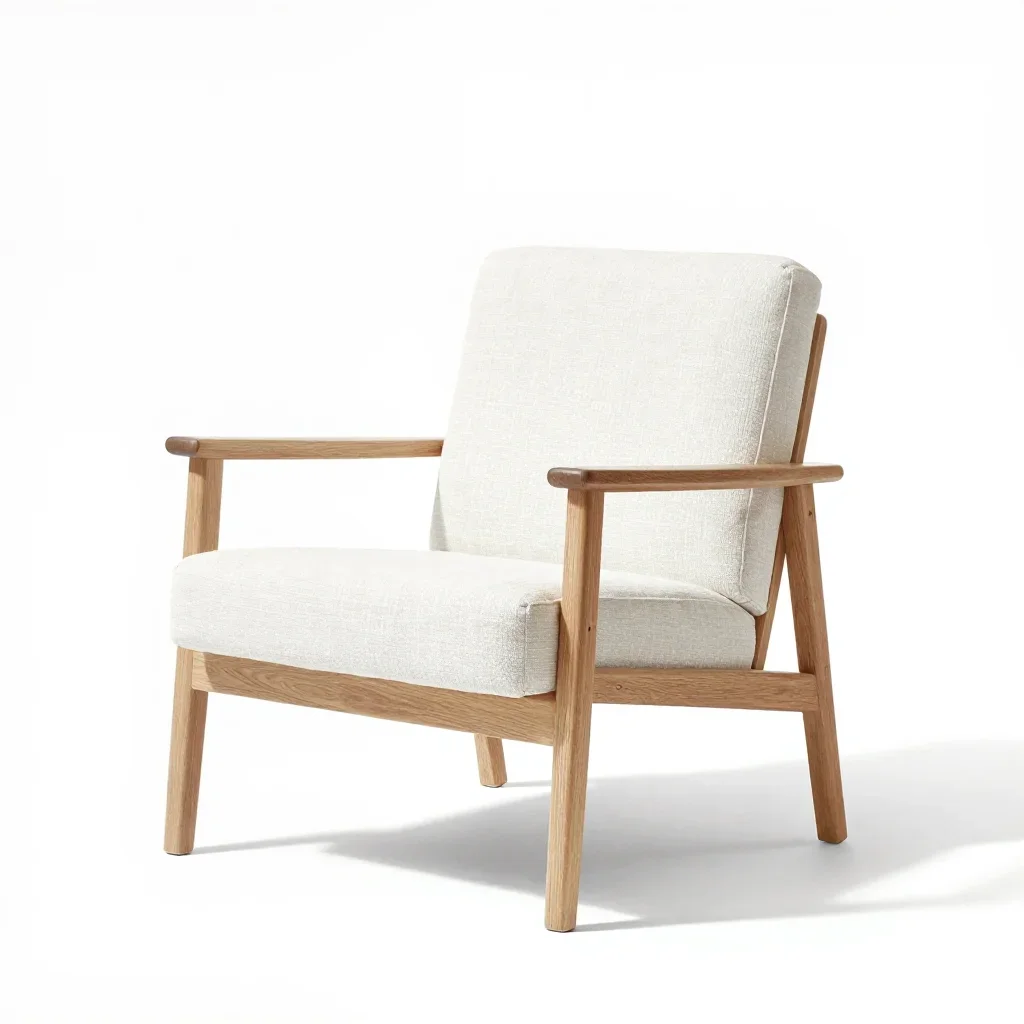 Contemporary lounge chair isolated on a white background