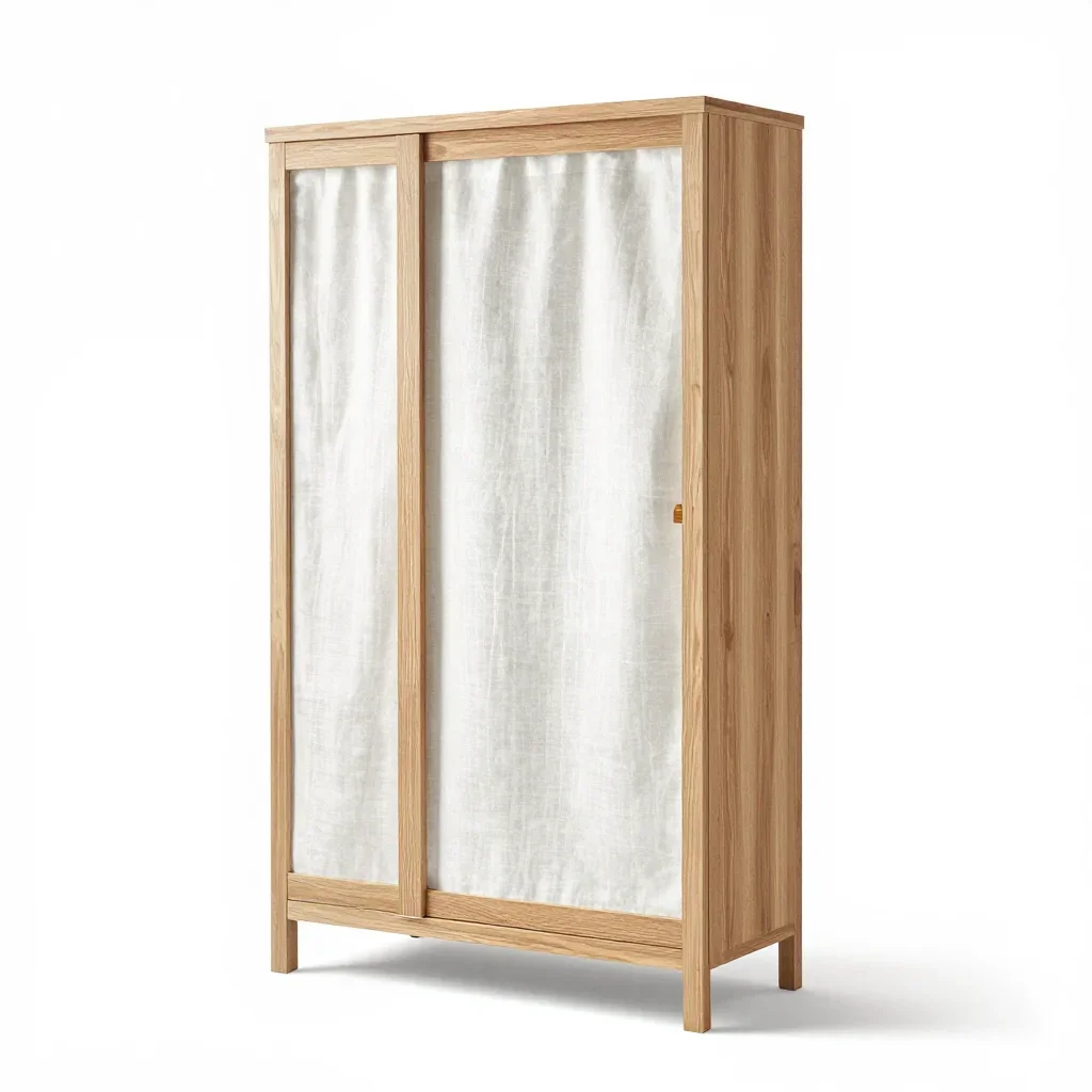 Contemporary wardrobe isolated on a white background
