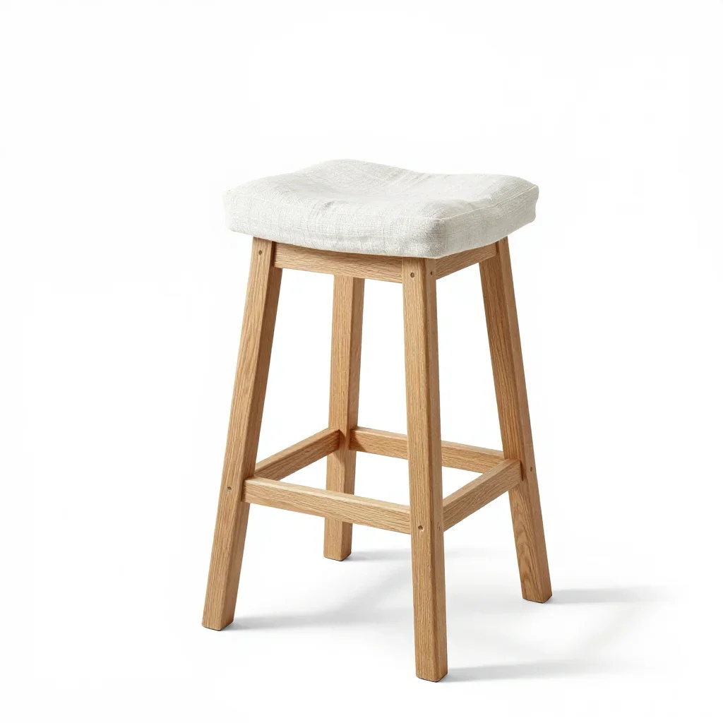 Farmhouse bar stool isolated on a white background