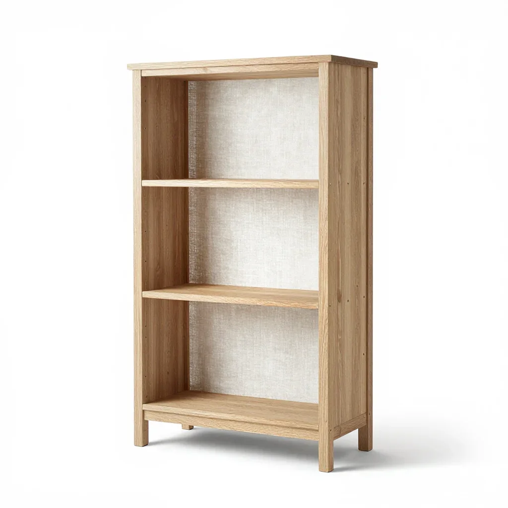 Farmhouse bookshelf isolated on a white background