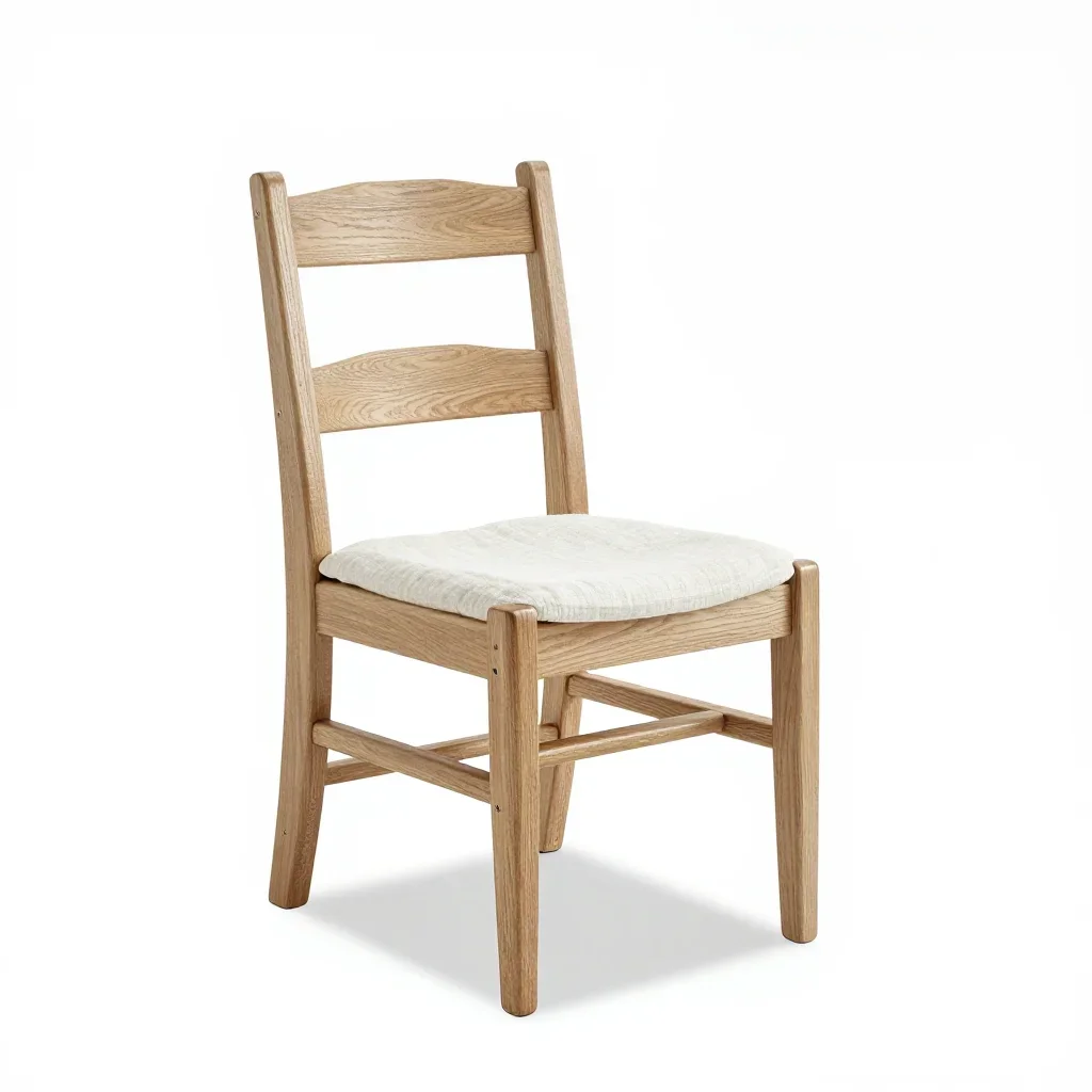 Farmhouse dining chair isolated on a white background