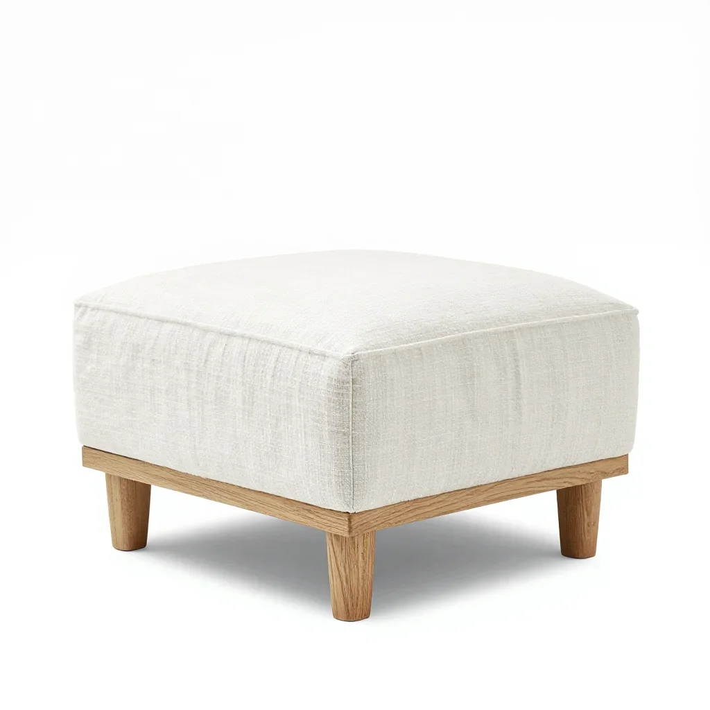 Farmhouse ottoman isolated on a white background
