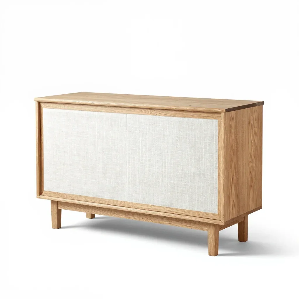 Farmhouse sideboard isolated on a white background
