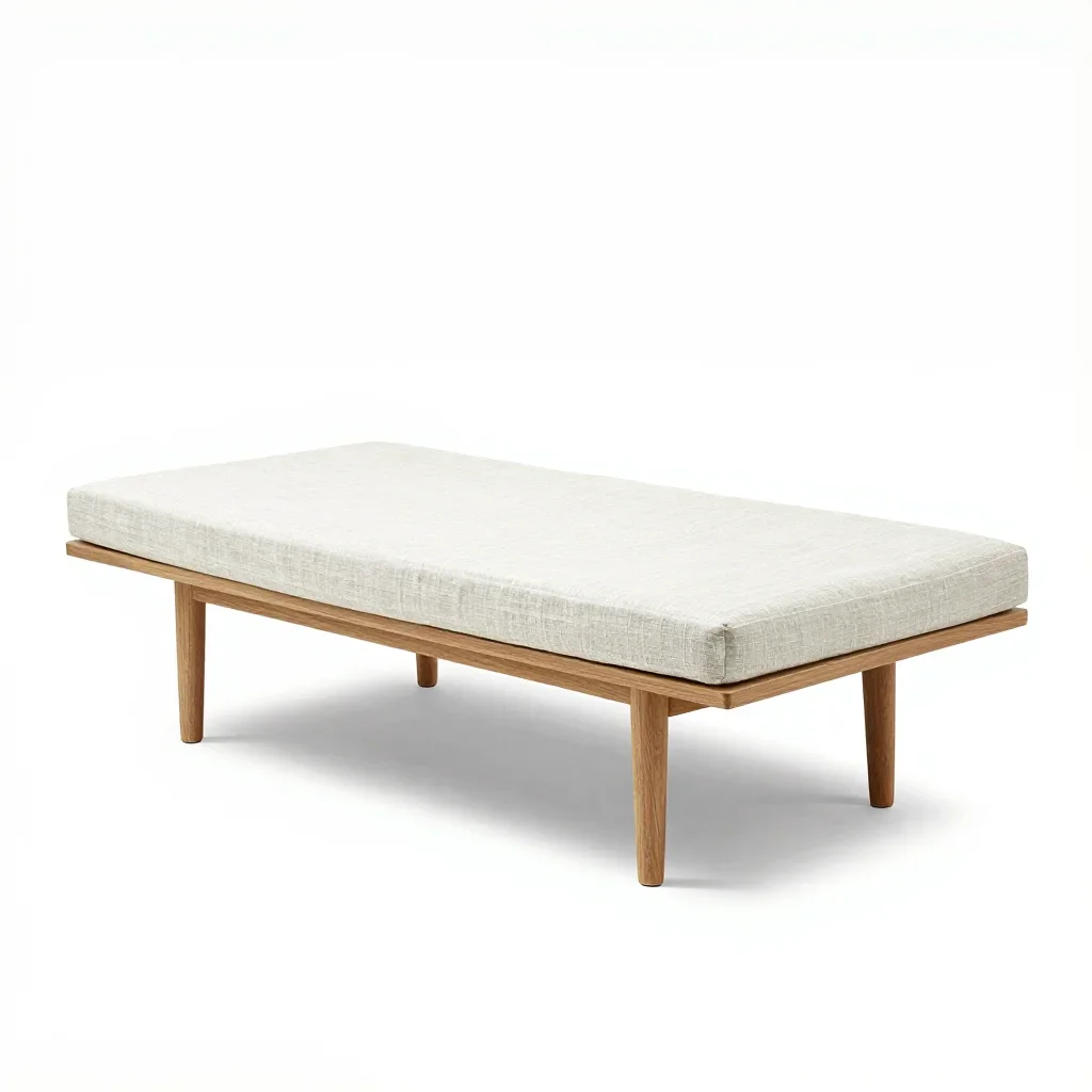 Mid-century modern coffee table isolated on a white background