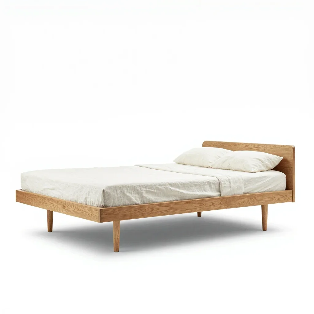 Mid-century modern daybed isolated on a white background
