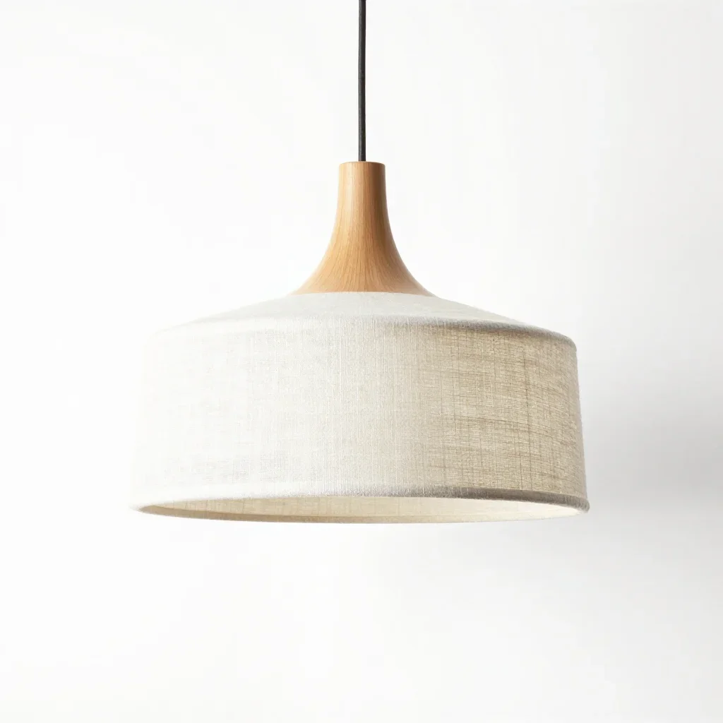 Mid-century modern pendant light isolated on a white background