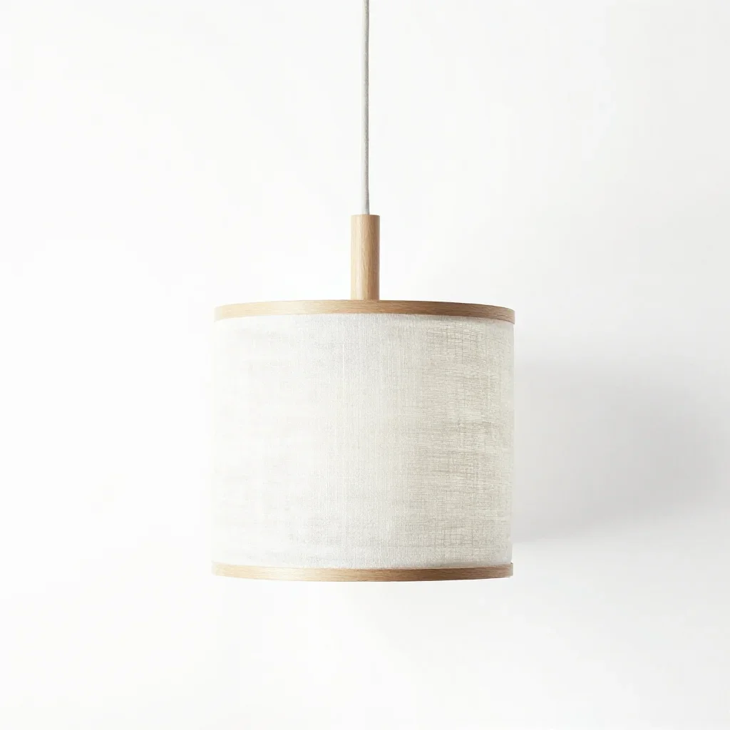 Minimalist pendant light isolated on a white background