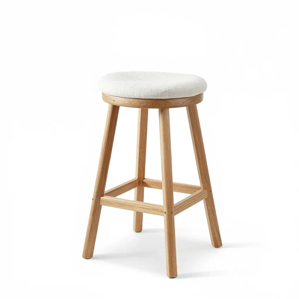 Scandinavian bar stool isolated on a white background