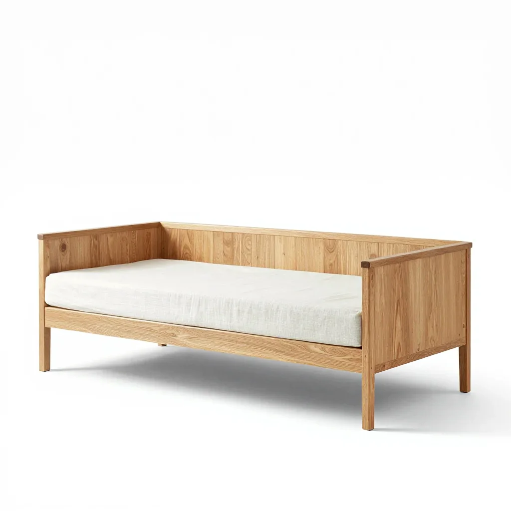 Scandinavian daybed isolated on a white background