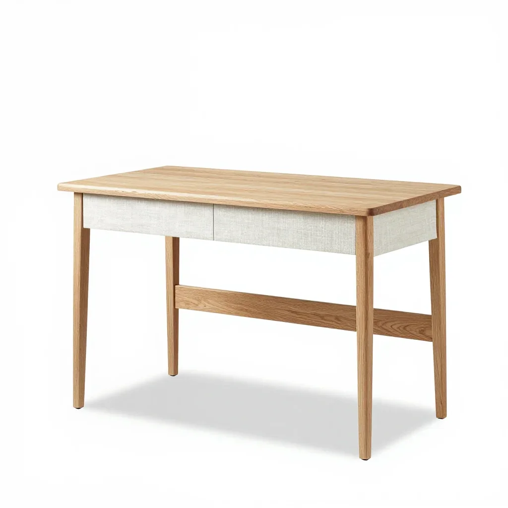 Scandinavian desk isolated on a white background