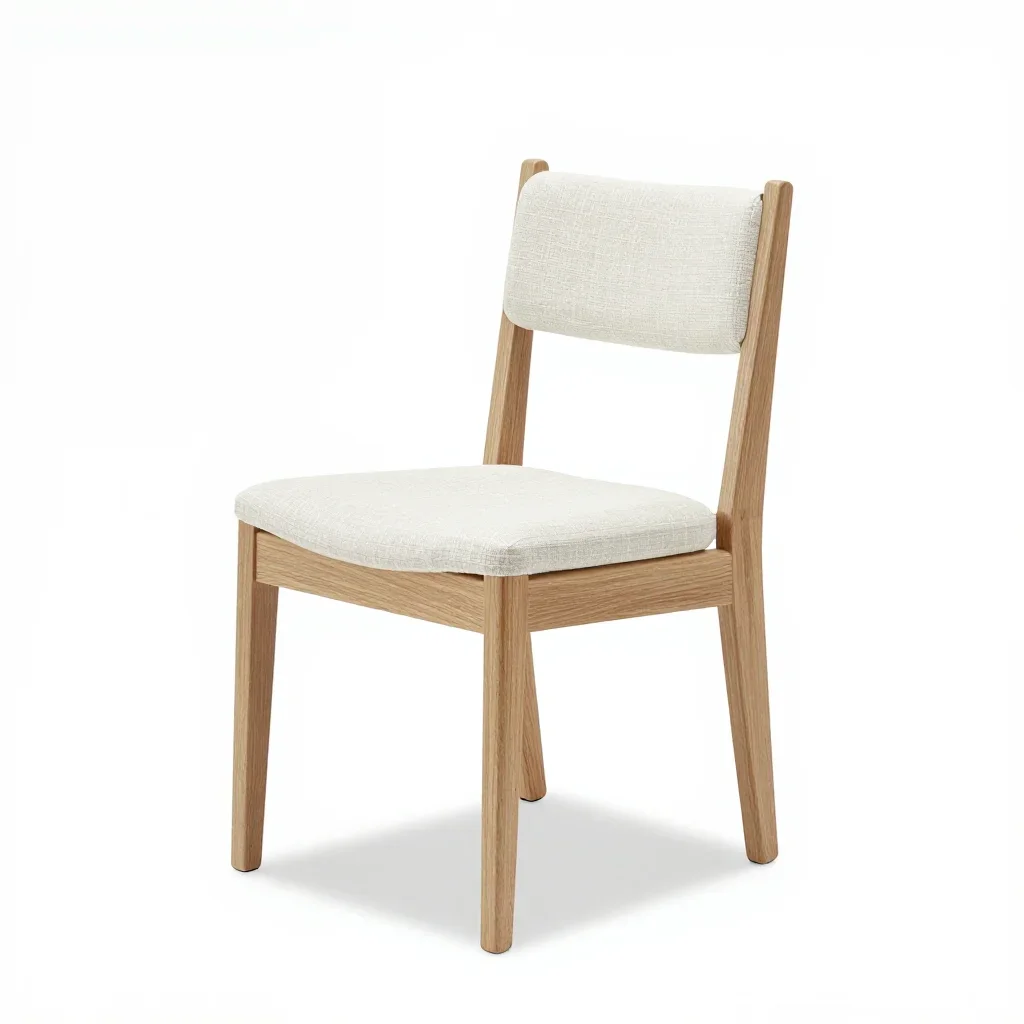 Scandinavian dining chair isolated on a white background