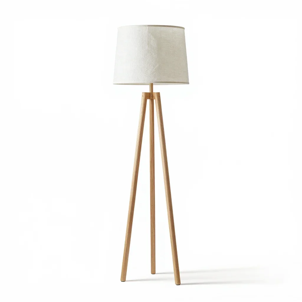 Scandinavian floor lamp isolated on a white background