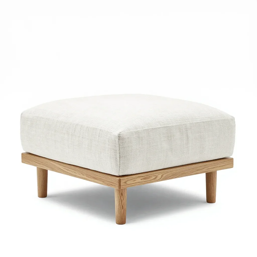 Scandinavian ottoman isolated on a white background
