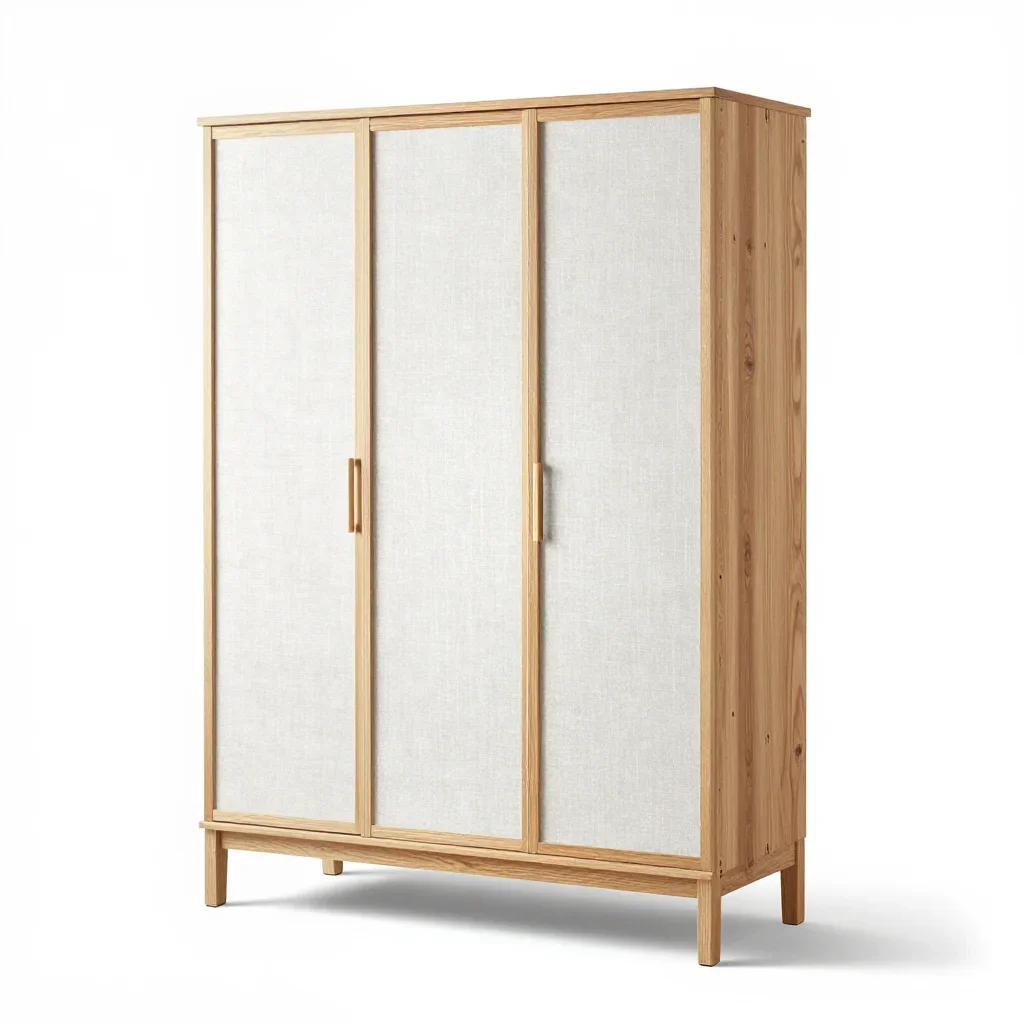 Scandinavian wardrobe isolated on a white background