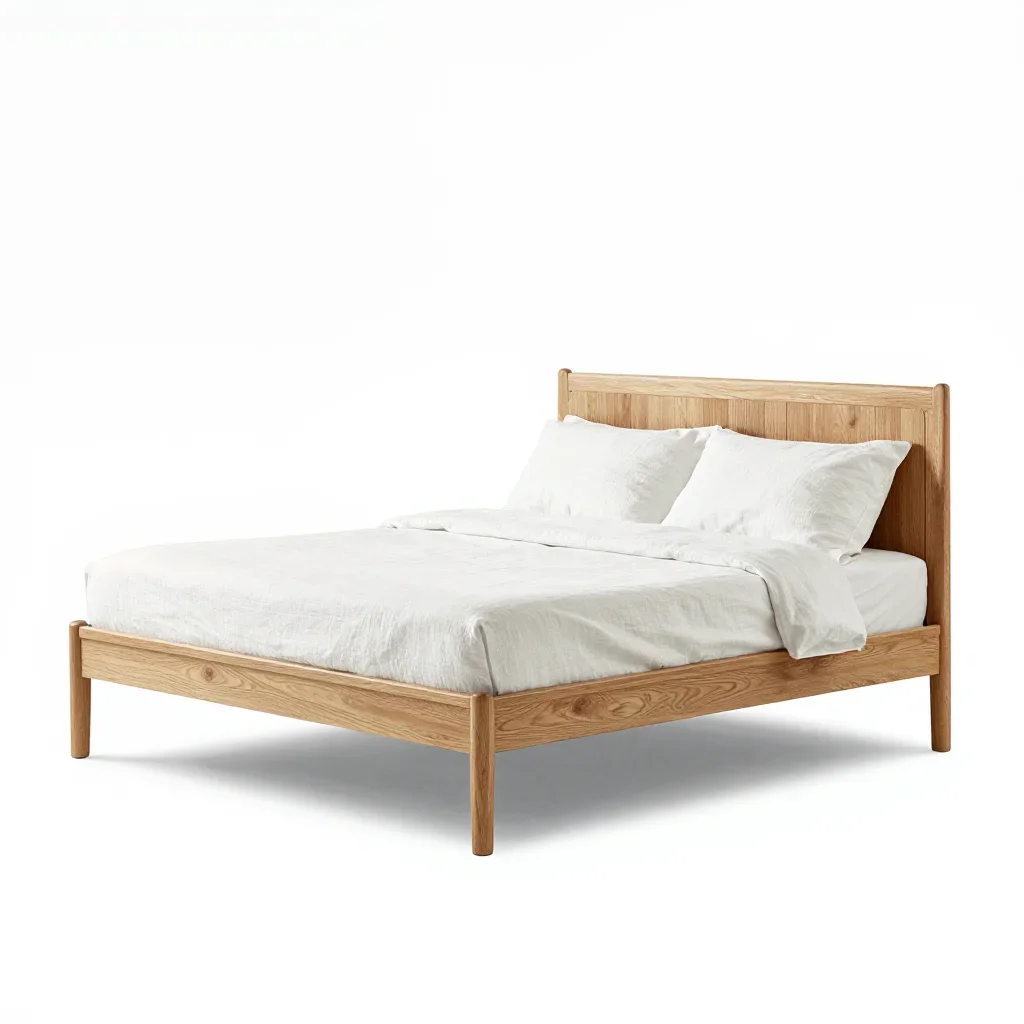 Art deco bed frame isolated on a white background