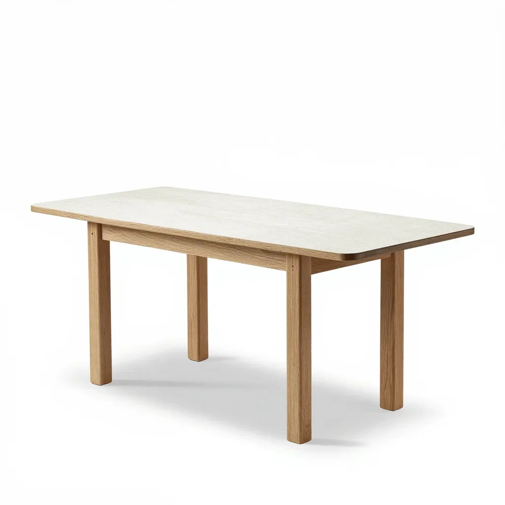 Art deco dining table isolated on a white background
