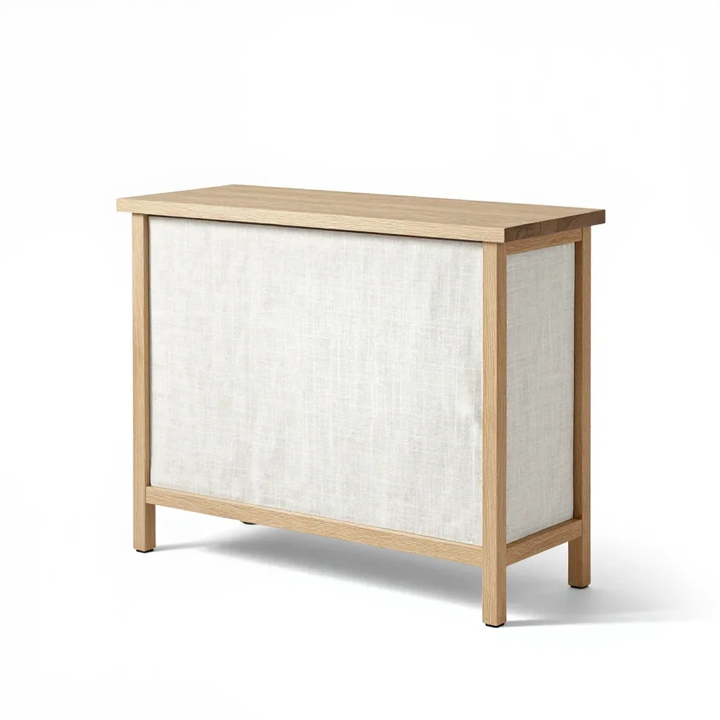 Industrial console table isolated on a white background