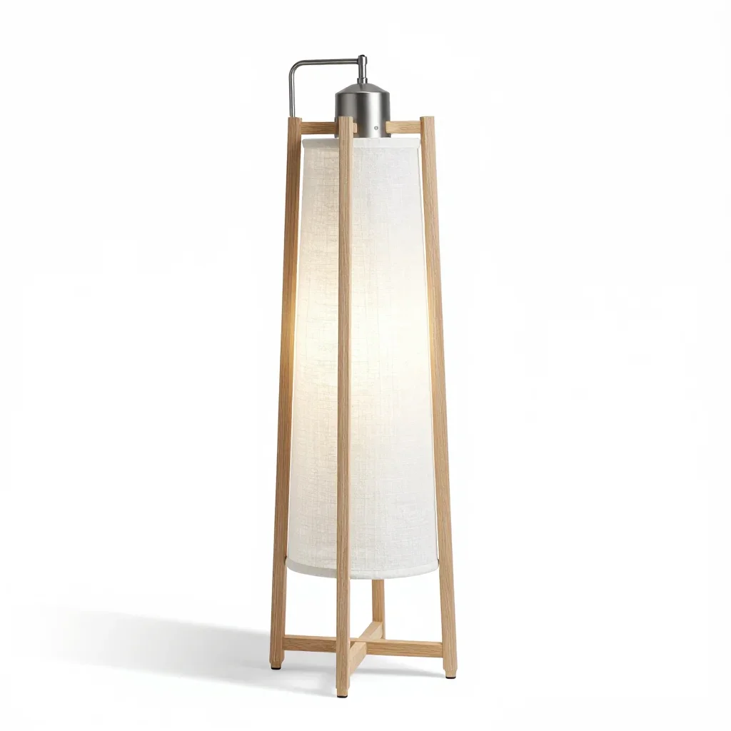 Industrial floor lamp isolated on a white background