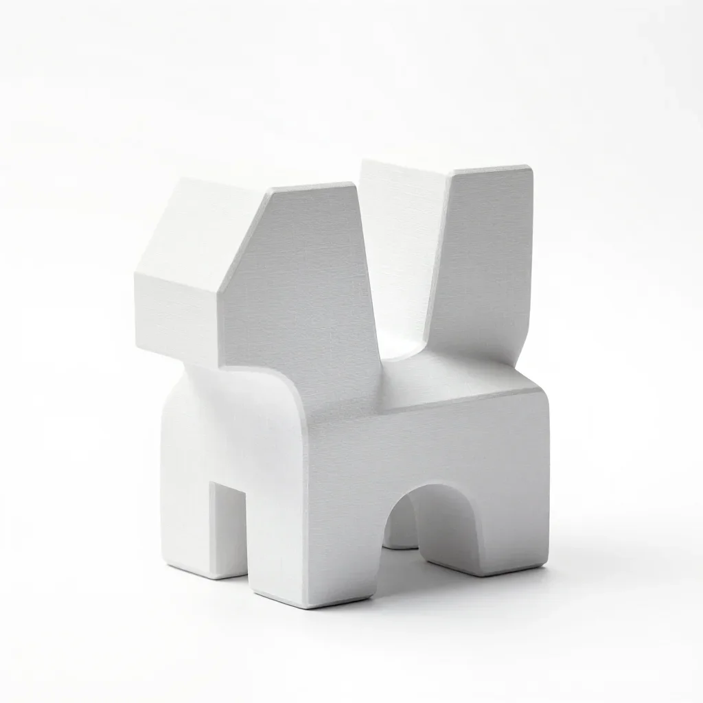 Geometric flexi creature isolated on a white background