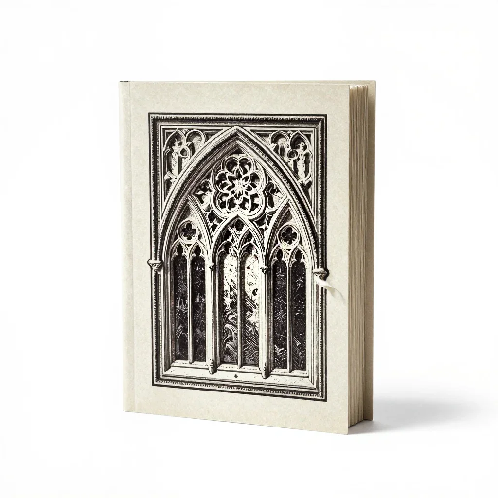 Gothic bookend isolated on a white background