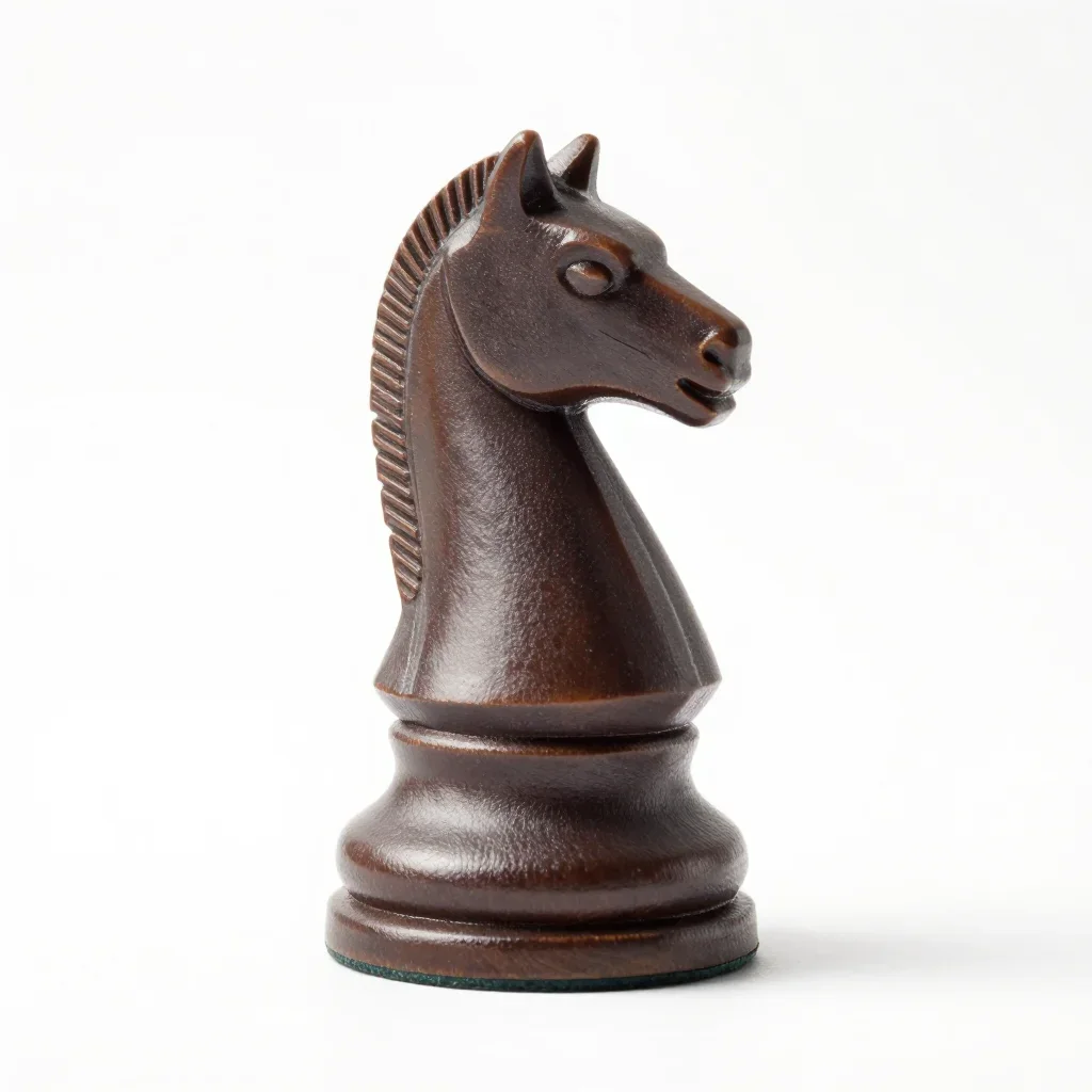 Gothic chess knight isolated on a white background