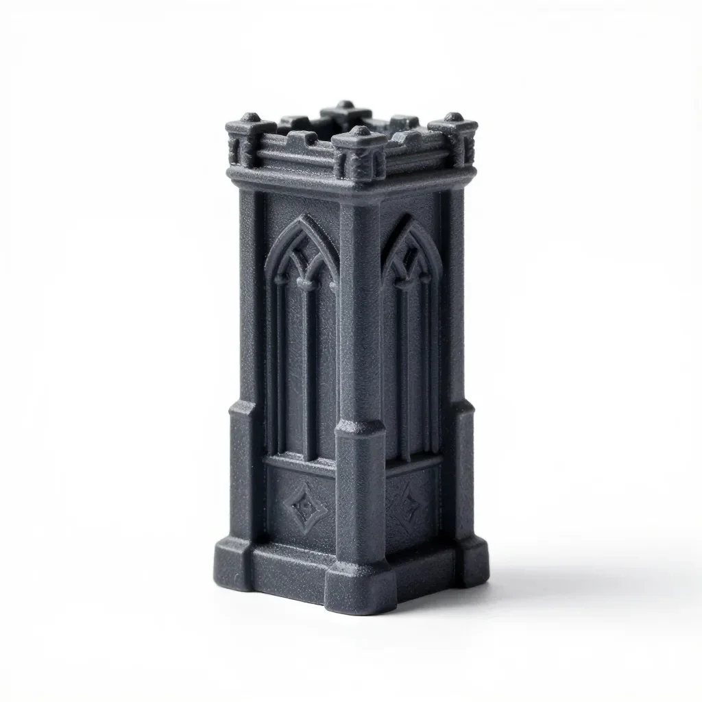 Gothic tabletop miniature isolated on a white background