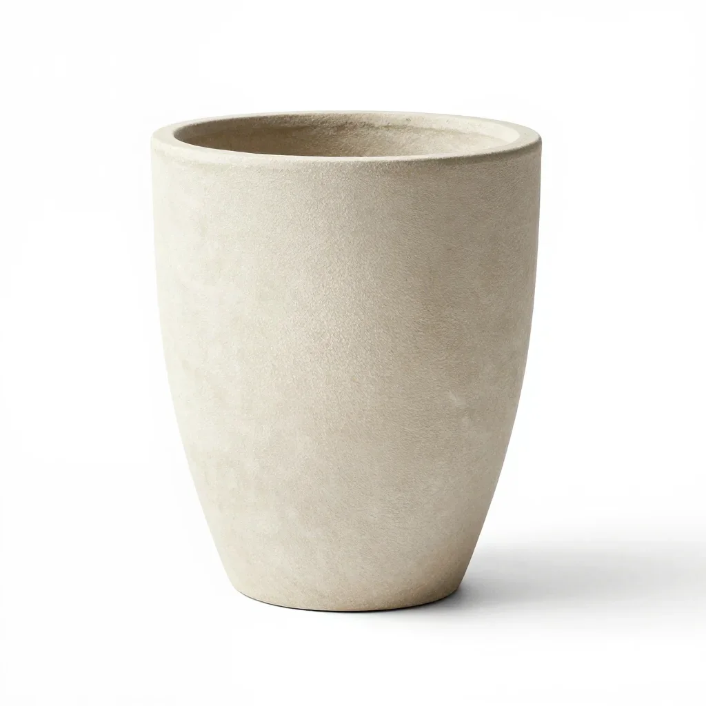 Stylised planter vase isolated on a white background