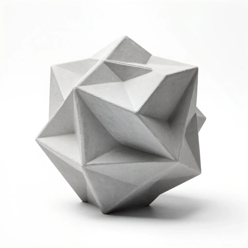 Voronoi bust sculpture isolated on a white background