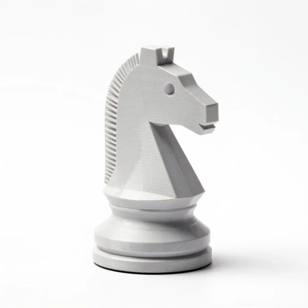 Voronoi chess knight isolated on a white background